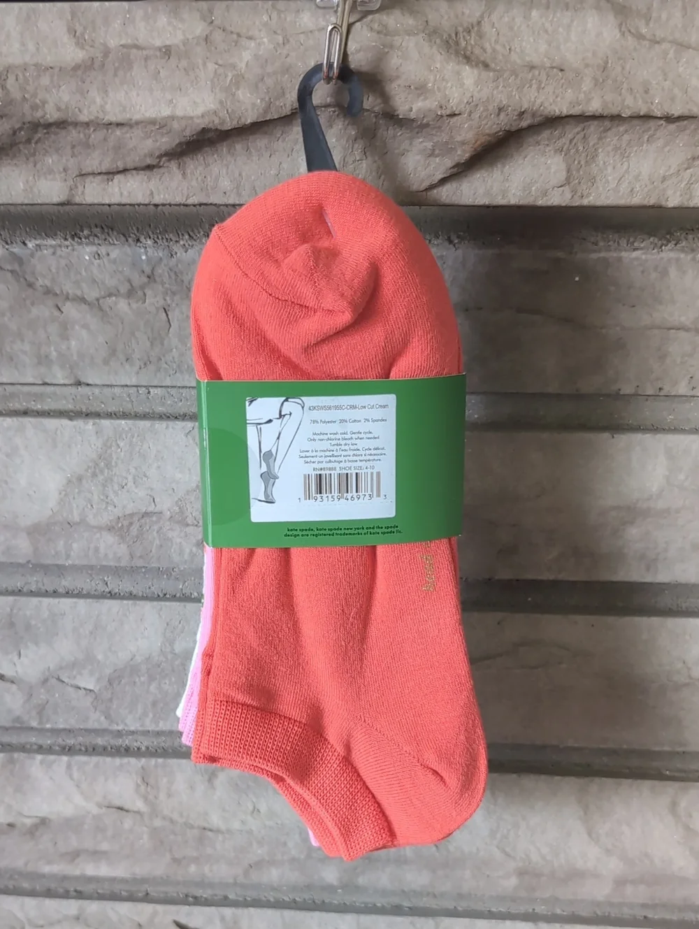 kate spade Floral Low Cut Socks - White & Pink
